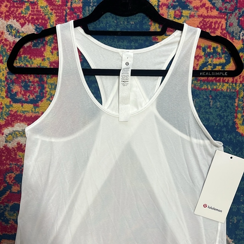 Lululemon Essential Tank Pleated size 2 white new with tags - Picture 6 of 7